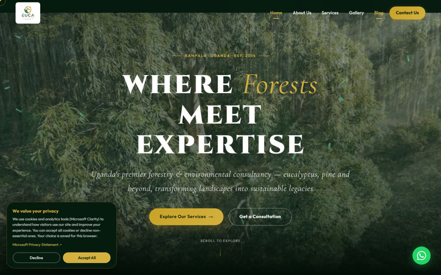 Euca Eco Consults forestry consultancy website